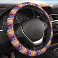 thumbnail image 4 of Uemuo Trio Of Dripping Cones Printed Car Elastic Steering Wheel Cover - Universal Car Accessory for Diverse Cars Anti-Slip, and Comfortable- 15", 4 of 8