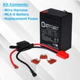 thumbnail image 2 of 6V 4.5AH F1 SLA Replacement Battery Compatible With Kid Trax Luxury Maserati Convertible 6V Ride-On, 2 of 7