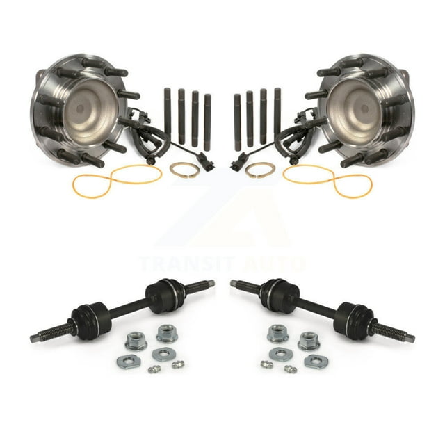 Transit Auto Front Hub Bearing Assembly and Link Kit for Car 2011-2016 Ford F-450 Super Duty F-550 4 X 2 - Left Right Side (Driver Passenger) K77-100388