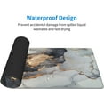 thumbnail image 5 of Gold Marble Extended Gaming Mouse Pad Non-Slip Rubber Base Large White Mousepad 31.5x11.8in with Stitched Edge Waterproof Thick Keyboard Pads Black Computer Desk Laptop Mats for Work & Game & Office, 5 of 6
