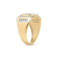 thumbnail image 4 of FB Jewels 10kt Yellow Gold Mens Round Diamond Cross Cluster Ring 1/3 Cttw Size 11.5, 4 of 4