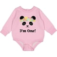 thumbnail image 2 of Inktastic First Birthday Panda 1 Year Old Girl Baby Fleece Bodysuit, 2 of 4