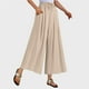 thumbnail image 2 of Pantalones palazzo anchos para mujer: cintura alta con cordón, bolsillos, poliéster, verano, playa, tallas M-XXL, 2 of 4