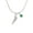 Green, variant on Good Luck Italian Horn - Purple Bicone Crystal Necklace