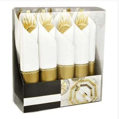 EcoQuality Gold Pre-Rolled Napkin, Dispenser Napkin Refill, Everyday Napkins, Perfect for Restaurants, Diners, Bodegas & Home (20)