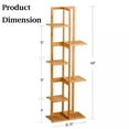 thumbnail image 2 of COSTYLE Plant Stand Indoor, 6 Tier Bamboo Plant Shelf for Multiple Plants, Garden Balcony Home Decor Corner Tiered Flower Stand, 2 of 4