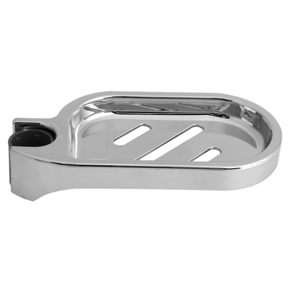 Jadeshay Porte-Savon de Douche, Anti-Rouille Étagère de Douche Réglable pour Barre de Douche Slide Pratique Barre de Douche, Cuisine, Salle de Bain pour Poteau de Douche de 25 mm