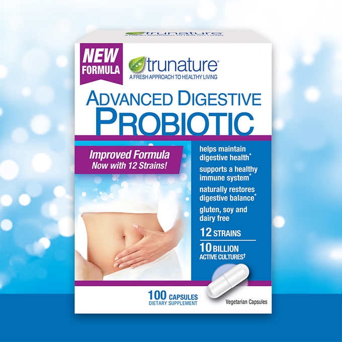 Trunature Advanced Digestive Probiotic, 100 Capsules