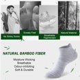 thumbnail image 2 of Calcetines Tobilleros de Bambú Niorasen 6 Pares Transpirables Talla 9-11, 2 of 6