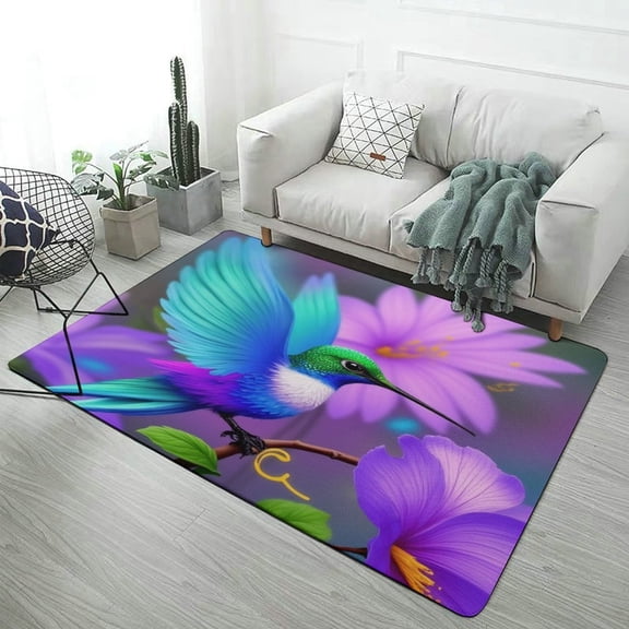 Colorful Hummingbird Floral Art-1 Home Decor Living Room Carpet Non-slip Hotel Lobby Floor Mat Kitchen Bedroom Entrance Doormat Mats