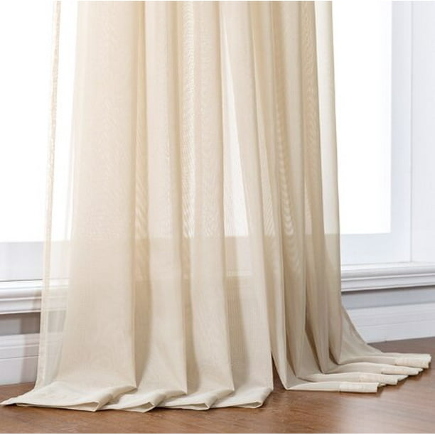 LISM, cortinas transparentes de tul blanco sólido para decoración de sala de estar, cortinas para habitación, dormitorio, cocina, cortinas de Organza de gasa Tan Jianjun unisex