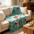 thumbnail image 6 of SLYNSHome Christmas Santa Throw Blanket, 70x100 cm Festive Print Plush Throw, Soft Warm Couch Cover for Sofa Bedroom Holiday Home Decor, 6 of 6