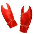 thumbnail image 2 of Garras de langosta gigante JAMW Guantes de disfraces rojas, 2 of 5