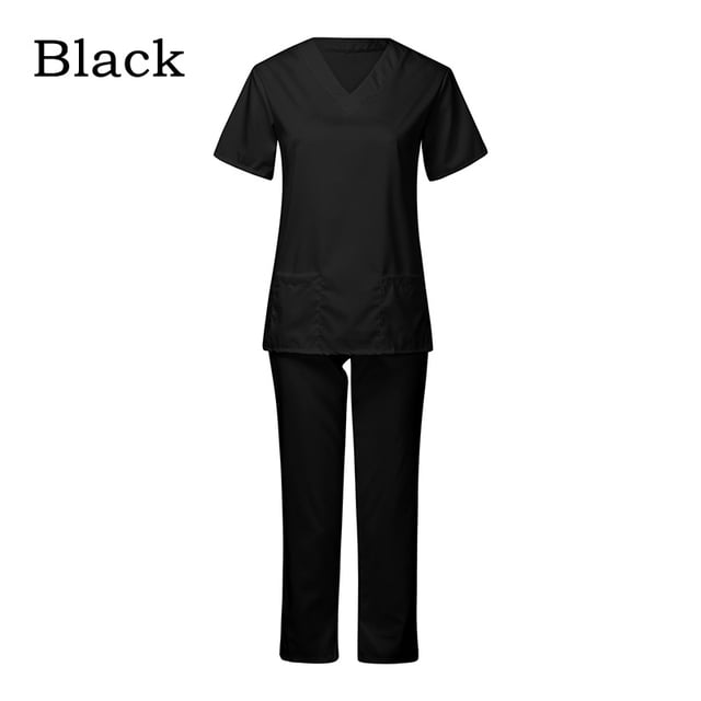 Conjunto De Uniforme Salón De Belleza Ropa De Trabajo De Enfermería Exfoliantes Bata De Laboratorio Hombres Y Mujeres Tops De Manga Corta + Pantalonespangjing