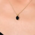 thumbnail image 3 of Gem Stone King 0.70 Ct Oval Black Onyx 14K Yellow Gold Pendant with Chain, 3 of 6