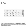 thumbnail image 3 of Hebrew Keyboard Stickers PC Keyboard Sticker White Background with Black Lettering 3Pcs, 3 of 3