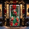 thumbnail image 2 of Christmas Door Cover, Holiday Front Door Hanging Decor, Classic Santa Snowman Design for Home Entryway, 2 of 8
