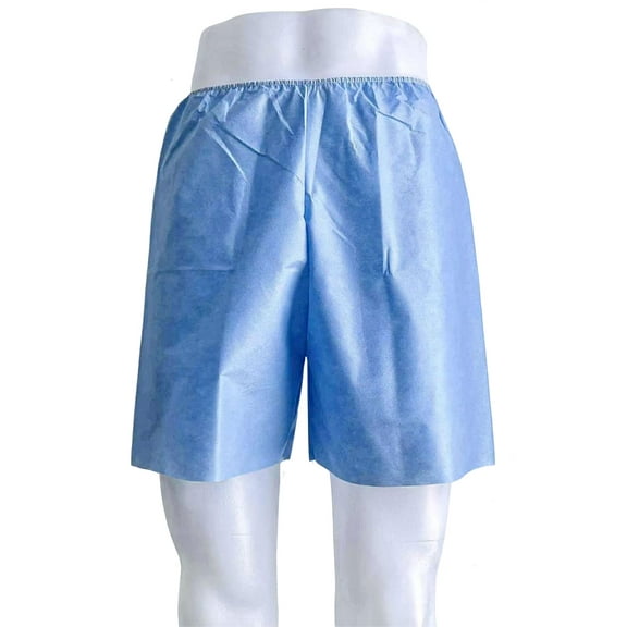 Endure Ind Medical Exam Shorts – Case of 100 Pcs, Size M, Disposable, Lightweight & Breathable | Elastic Waistband, Latex-Free, Hypoallergenic | Individually Packaged