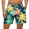 thumbnail image 2 of Luxalzxs Summer Hawaiian Swimming Trunks for Men Swim Trunks Lightweight Elastic Waist Drawstring Pockets Beach Shorts Surfing Board Shorts Bathing Suit Quick Dry Swimwear, 2 of 6