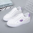 thumbnail image 1 of Zapatos de mujer de otoño 2020, nuevos zapatos de cuero a la moda para mujer, zapatos informales planos con labios transpirables para mujer, zapatillas blancas 35 Gao Jinjia LED, 1 of 2