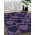 thumbnail image 3 of Ahgly Company Machine Washable Indoor Square Transitional Purple Sage Bush Purple Area Rugs, 3' Square, 3 of 7