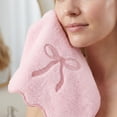 thumbnail image 6 of Unique Bargains Solid Cotton Elegant Border Hand Towels 28" x 13" Pink 1pk, 6 of 8