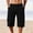 Black, variant on CIAKGIAF Capris for Men Casual Drawstring, Elastic Waist with Pockets Sporty 7/8 Length Pants Black L