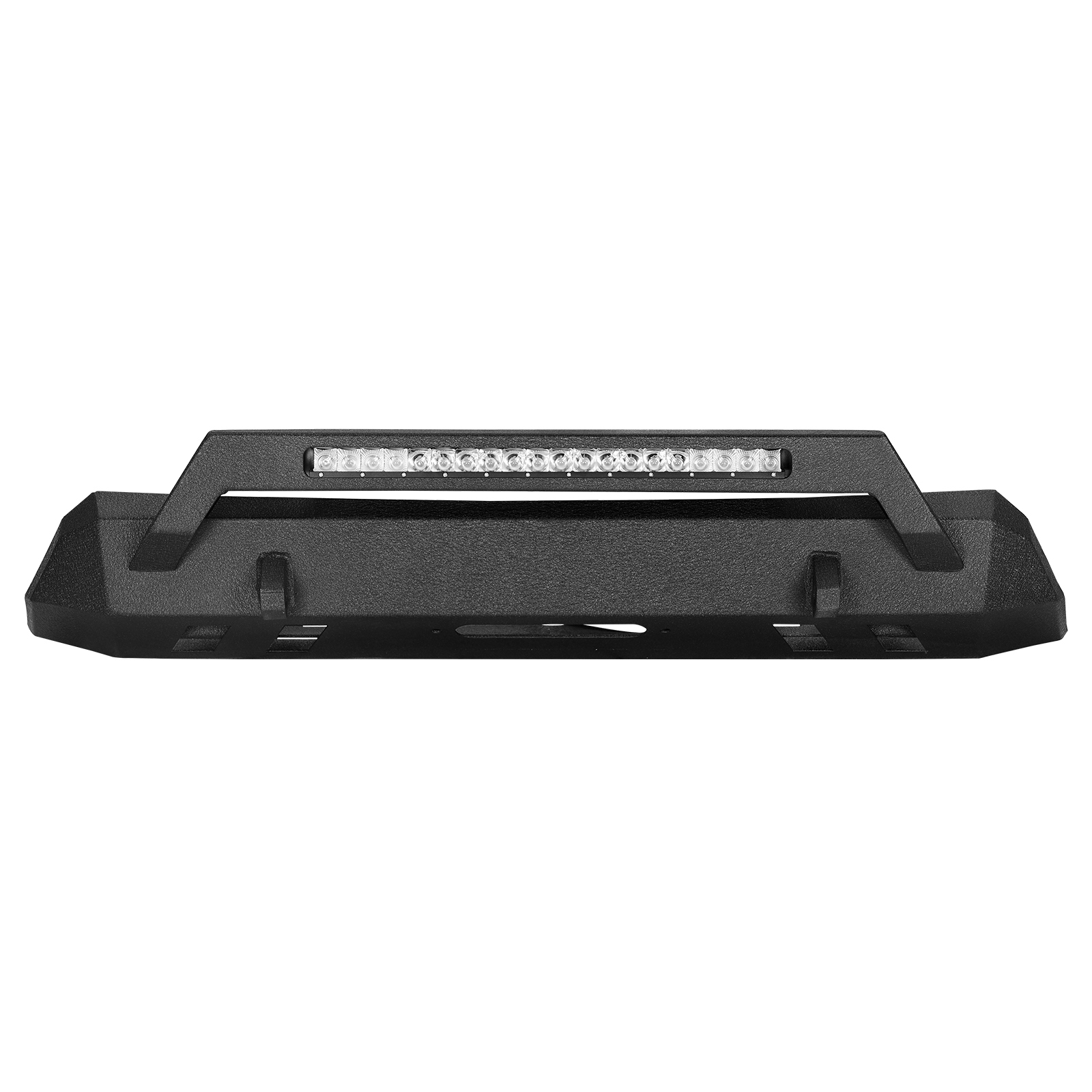 KFFKFF Front Bumper Compatible with 2016-2023 Toyota Tacoma, Pickup Truck Bumper with LED Light Bar, Winch Plate & D-Ring Mounts, Durable Steel Construction with Protective E-Coating