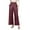 Wine Pant for Women, variant on Women's High Waisted Belted Wide Leg Faux Leather Pants with Pockets Dressy Trousers for Office Evening & Fashion Events Wine L