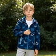 thumbnail image 2 of Boys Windbreaker Jacket Hooded Lightweight Windroof Water-resistant Outdoor Coats for Kids Jackets for Kids Preppy, 2 of 9