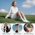 thumbnail image 2 of Ruffle Socks Woman, White Crew Cute Frilly Ankle Lettuce Dress Socks for Women Girls Turn-Cuff  5Pairs, 2 of 6