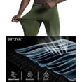 thumbnail image 4 of BUYJYA 3Pack Men's Athletic Pants Gym Tights Mens Leggings for Sports Yoga Workout Clothes, 4 of 7
