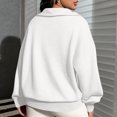 thumbnail image 4 of Half Zip Pullover Sweatshirt For Women Long Sleeve Casual Pullover Fleece Sweatshirt For Women Soft Sweatshirt 1/4 Zip, 4 of 6