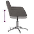 thumbnail image 5 of vidaXL Swivel Office Chair Dark Grey Fabric, 5 of 5