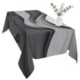 thumbnail image 2 of Black Grey Ombre Table Cloth Waterproof Tablecloths, Abstract Grey Wave Texture Gradient Tablecloth Dining Table Cover for Kitchen Party Tabletop Outdoor, Rectangle Tablecloth 54x108 Inch, 2 of 9