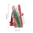 thumbnail image 2 of Mochila Transparente Decor Home Escolar Juvenil Impermeable Rojo, 2 of 2