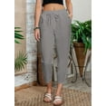 thumbnail image 3 of ZANKLEY Womens Casual Lightweight Drawstring Elastic Waist Pants with Pockets, S-XXL, 3 of 13