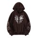 thumbnail image 1 of Chaqueta de calle para mujer Sunloudy, abrigo de sudadera con capucha y cremallera con estampado de patrón de telaraña de estilo gótico de gran tamaño de manga larga Sunloudy S M L, 1 of 8