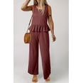 thumbnail image 3 of Chic and Comfortable Solid Color Ribbed Lounge Set for Daily Wear - Perfect for Summer - [ZhiHiMeRi] | (US 8-10)M, 3 of 12