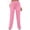 Hot Pink, variant on Lixiuxyad Summer Beach Pants Women Wide Leg Pants Elastic Waist Fashion Solid Casual Sports Sweatpants Loose Pants With Pockets Blue
