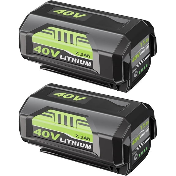 2Packs 7.5Ah Replacement for Ryobi 40V Battery Compatible with 40v Lithium Battery OP40401 OP4026 OP40261 OP4050 OP40601 Compatible with Ryobi Battery 40V Cordless Power Tools (Green)