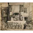 thumbnail image 2 of Rembrandt van Rijn 23x20 Black Ornate Framed Double Matted Museum Art Print Titled: Christ Presented to the People (‘The Ecce Homo-) (1655), 2 of 5
