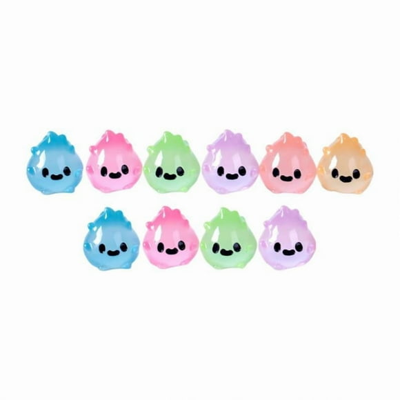 GROWTH TANK 10 Pieces Halloween Luminous Mini Figures Micro Landscape Supplies Versatile Halloween Ornaments for Birthday Tabletop Indoor Fire 2.4cmx2.5cm