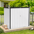 thumbnail image 3 of YODOLLA Abri de Rangement Horizontal Extérieur de 46 Pi3 en Blanc avec Porte à Ouvertures Multiples Abri d'Outils en Métal Résistant aux Intempéries, 3 of 8