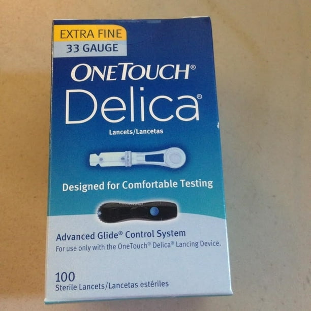 One Touch Delica Lancets Extra Fine 33 Gauge 4/2021
