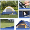 thumbnail image 2 of Camping Tent 4 Person, Waterproof Windproof Tent with Rainfly Easy Set up-Portable Dome Tents for Camping, Navy Blue, 2 of 7