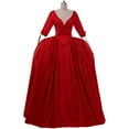 thumbnail image 2 of Women's Scottish Highland Dress Claire Fraser Red Dress Ball Gown, 2 of 7