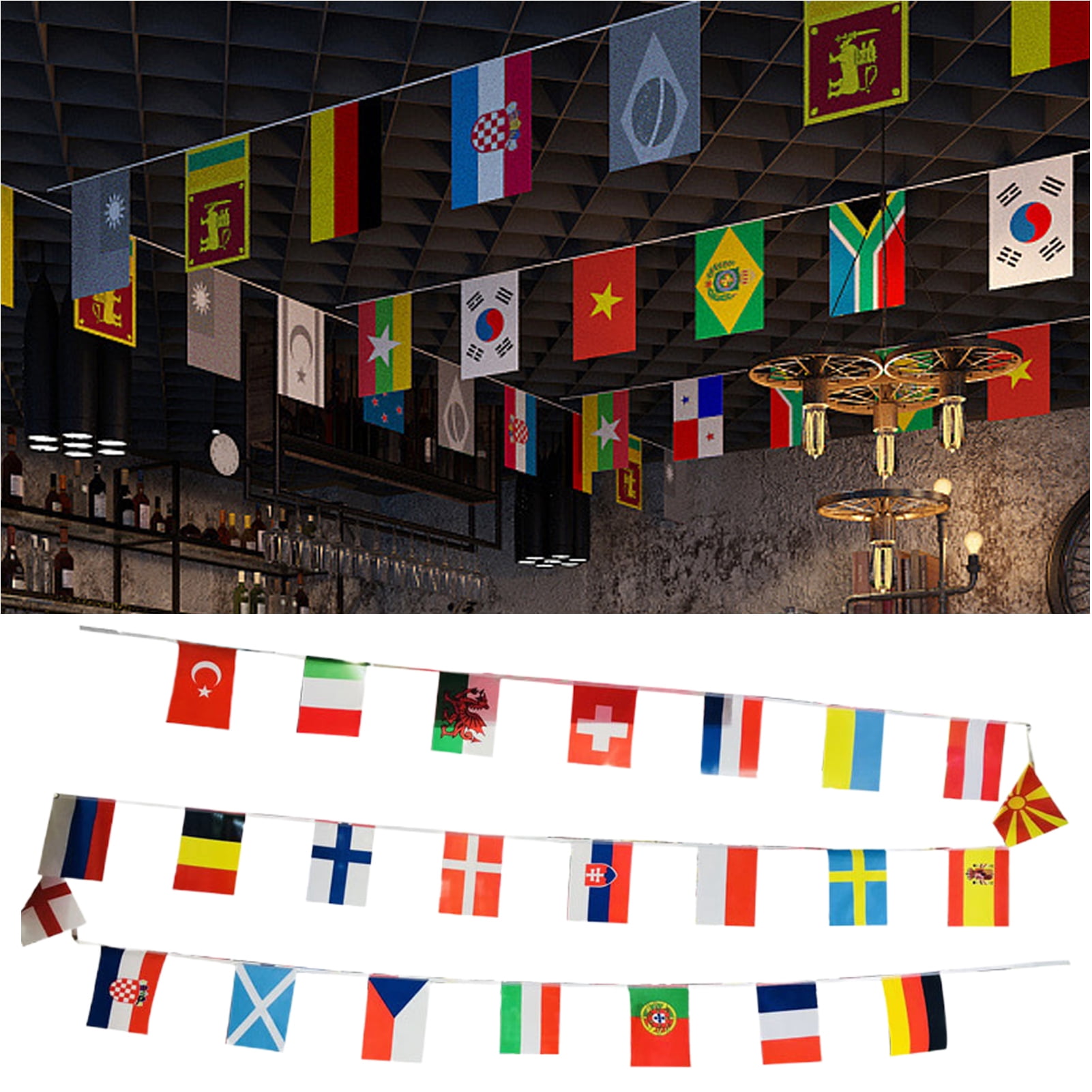 Cheer.US 2 Pcs International Flags, World Flags, Countries Olympic