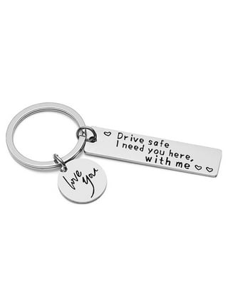 Bstcar Drive Safe Handsome I Love You Keychain for Boyfriend Husband Dad Christmas Birthday Valentine's Day Gifts, Men's, Size: One size, Stainless