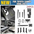 thumbnail image 4 of For Toyota Camry 06-11 Carbon fiber Black Car Interior Decor Kits Trim Sticker, 4 of 5